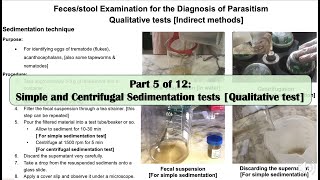 Part 5 Sedimentation test of faces or stool for the diagnosis of parasitism [upl. by Demodena]