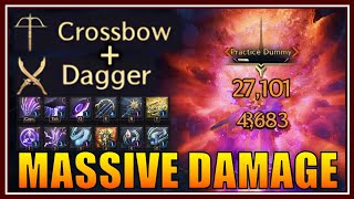 CROSSBOW amp DAGGER Massive Damage Skill Setup amp Rotation 62k in 6s single target Throne amp Liberty [upl. by Cirdek]