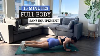 15 min tout le corps sans équipement  sans répétition  séance entraînement à la maison [upl. by Arivle]