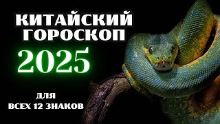 КИТАЙСКИЙ ГОРОСКОП НА 2025 ГОД ПО ГОДУ РОЖДЕНИЯ  ВОСТОЧНЫЙ ГОРОСКОП 2025 ГОД [upl. by Holcman]