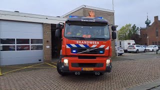 Vrijwilligers brandweer Dinteloord rukken Prio 1 uit naar Heijningen voor een bedrijfsongeval [upl. by Atkins]