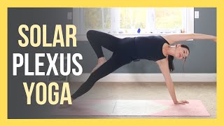 Solar Plexus Chakra Flow  45 min Manipura Yoga for POWER [upl. by Nylirahs]