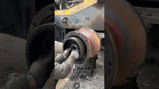 Installation of Forklift Tire and Axle automachine automobile automaticmachinery [upl. by Ardnasella]