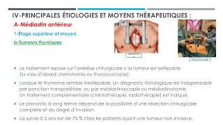 La pathologie tumorale médiastinale  Démarche Diagnostic et thérapeutique partie 2 [upl. by Hayyikaz640]