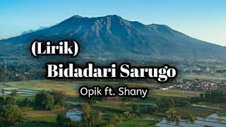 Opik ft Shany  Bidadari Sarugo  Lirik [upl. by Glori118]