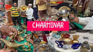 Hyderabad famous Charminar Sunday Bazaar antique items available here antique museumviralvideo 🔥 [upl. by Binah970]