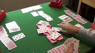 40 Full Bridge game  bidding amp card play explained  4 Hearts [upl. by Eelirak]