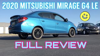 FULL REVIEW The affordable amp super efficient 2020 Mitsubishi Mirage G4 LE [upl. by Ierna]