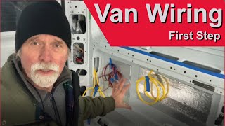 Wiring Rough In For DIY Van Conversion 12 volt and 110 Solar Design For Vanlife Conversion Sprinter [upl. by Moon724]