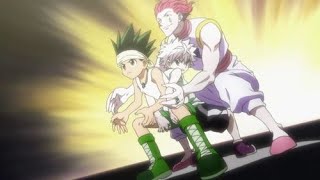 Razor VS Gon Killua and Hisoka in his main game dodgeball Hunter X Hunter Arc Greed Island [upl. by Hnao962]