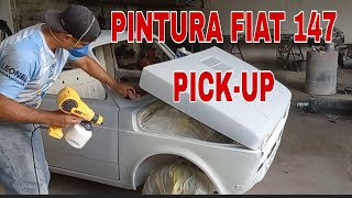 PINTURA DA FIAT 147 PICKUP COM PISTOLA ELÉTRICA [upl. by Martinsen]