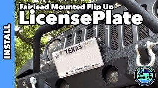 Flip Up License Plate Holder mounted on Fairlead [upl. by Wieren753]