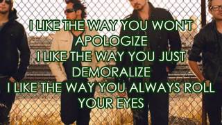 Adelitas Way  Criticize Lyrics [upl. by Eednil]