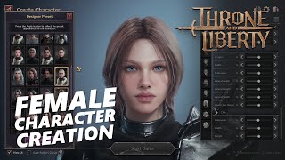 Throne And Liberty  Female Character Creation Overview No Commentary [upl. by Boyer]