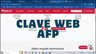 RETIRO DE AFP 2024 COMO GENERAR CLAVE WEB [upl. by Aicnarf]