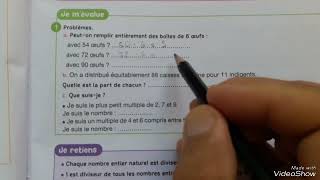 Multiples et Diviseurs p 29 Faire des maths 6ème année primaire [upl. by Arelc]