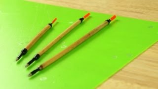 Making Traditional Reed Fishing Floats bobbers By Hand [upl. by Nedyrb]