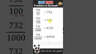 Converting Fractions to decimals Dividing by Powers of Ten maths mathshack mathstricks [upl. by Godwin]