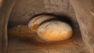 Baking Bread in the Earthen Oven Part 2  18th Century Cooking Series [upl. by Nrobyalc]