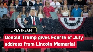 President Donald Trump gives Fourth of July address from Lincoln Memorial 2019 [upl. by Mara]