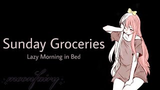 Sunday Groceries • lazy morning in bed F4A ASMR Girlfriend Roleplay Comfort [upl. by Aggappe]