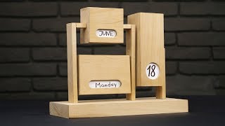 DIY Endless Calendar from Wood [upl. by Netsirhc]