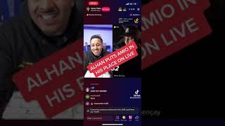 Alhan puts Amio Talio in his place on tiktok live [upl. by Michal]