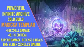 Powerful Magicka Templar Solo Build for Infinite Archive in ESO [upl. by Mignonne]