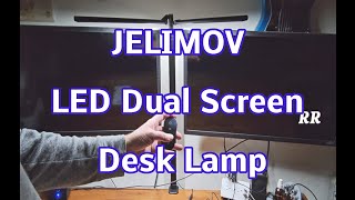 JELIMOV LED Dual Screen Computer Monitor Desk Lamp with Remote [upl. by Eixela]