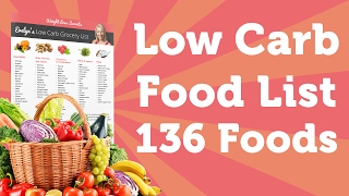 Low Carb Foods List Printable  136 Foods To Lose Weight Fast [upl. by Hyacinthe]