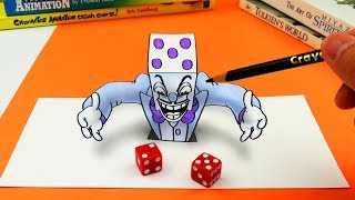 King Dice 3D Optical Illusion on Paper Trick [upl. by Slavic]