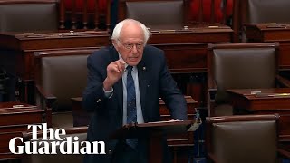 Bernie Sanders denounces war criminal Benjamin Netanyahus US Congress address [upl. by Elockin54]