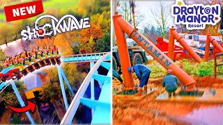 Drayton Manor HUGE CONSTRUCTION  NEW Shockwave  SPINNING Coaster [upl. by Lemmueu]