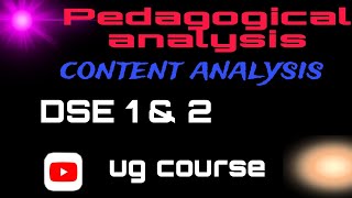 Pedagogical analysis content analysis types of assessment DSE 1 ppt education unit 34 [upl. by Llerrom]