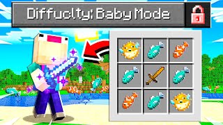 ASWD plays BABY MODE Difficulty in Minecraft [upl. by Kial25]