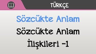 Sözcükte Anlam  Sözcükte Anlam İlişkileri 1 [upl. by Analise]