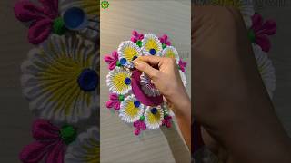 Rangoli designs for diwali simple and easy rangolidesign diwalirangoli shorts [upl. by Anirtak]