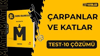 Hız Yayınları 8Sınıf LGS Matematik  Test10 Yeni Nesil Soru Çözümleri Çarpanlar ve Katlar [upl. by Darahs28]