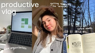 getting ready for a new semester  productive vlog [upl. by Eneroc]