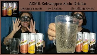 ASMR Drinking Schweppes Soda Drink Drinking Sounds No Talking Review [upl. by Rozanna]