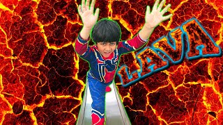 The floor is Lava Pretend play Escape from the lava monster  Billion Kiddo [upl. by Oiramel]