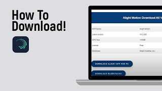 How To Download Alight Motion On PC easy [upl. by Elleinod]