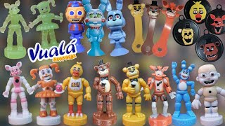 Coleccion Completa Figuras ColorLlaverosClipsVualá Five Nights At Freddys [upl. by Neyud143]