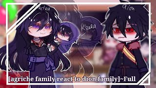 Agriche family react to Dion familyShip11 Manhwa Crossover Gacha Club Repost [upl. by Cinderella]