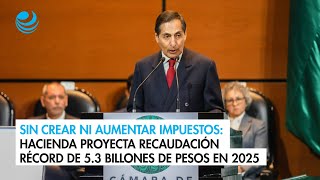 Sin crear ni aumentar impuestos Hacienda proyecta recaudación récord de 53 mmdp en 2025 [upl. by Ilka]