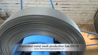 Expanded metal mesh producing line for spiral coretube forming machine wwwfiltermakingmachinecn [upl. by Asecnarf]