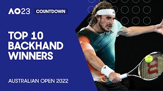 Top 10 Backhand Winners  Australian Open 2022 [upl. by Nakada]