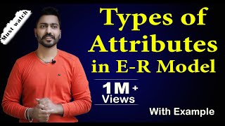 Lec15 Types of Attributes in ER Model  Full Concept  DBMS in Hindi [upl. by Filiano]