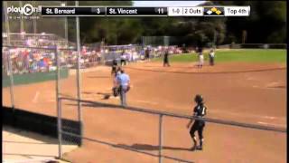 Haley Stevens hits an RBI single for St Bernard Catholic in the 4th [upl. by Vel390]