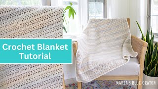 Crochet Blanket Tutorial Using Caron Blossom Cakes [upl. by Attenol571]